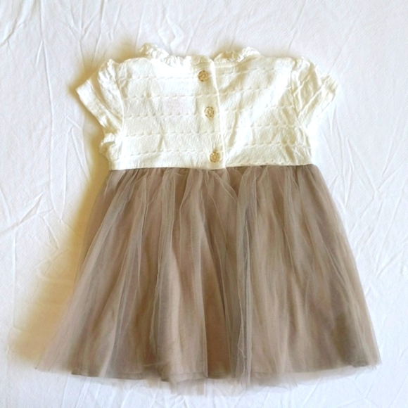heirlooms by Polly Flinders pointelle knit & tulle dress 24 months baby girl - Picture 7 of 9